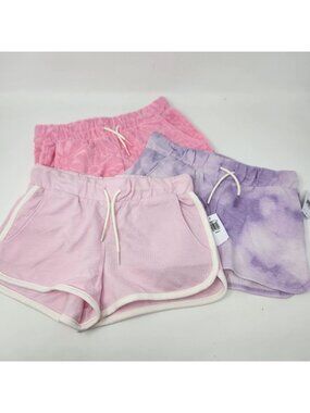 Lot of 3 Old Navy Girls Shorts Pink & Purple Shorts Size S (6-7) NWT, NWOT